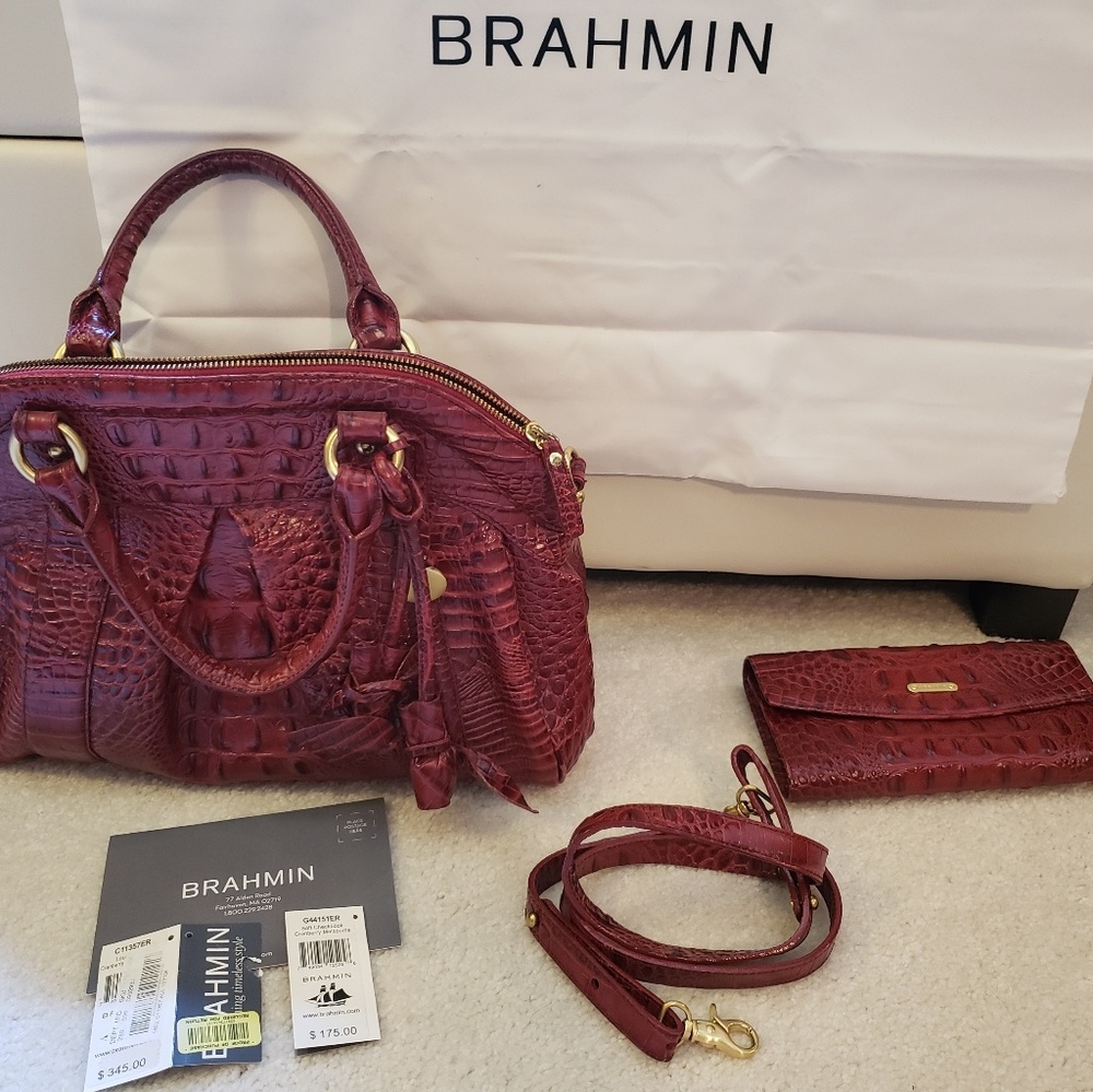 Brahmin Louise Rose Handbag and wallet 03-400